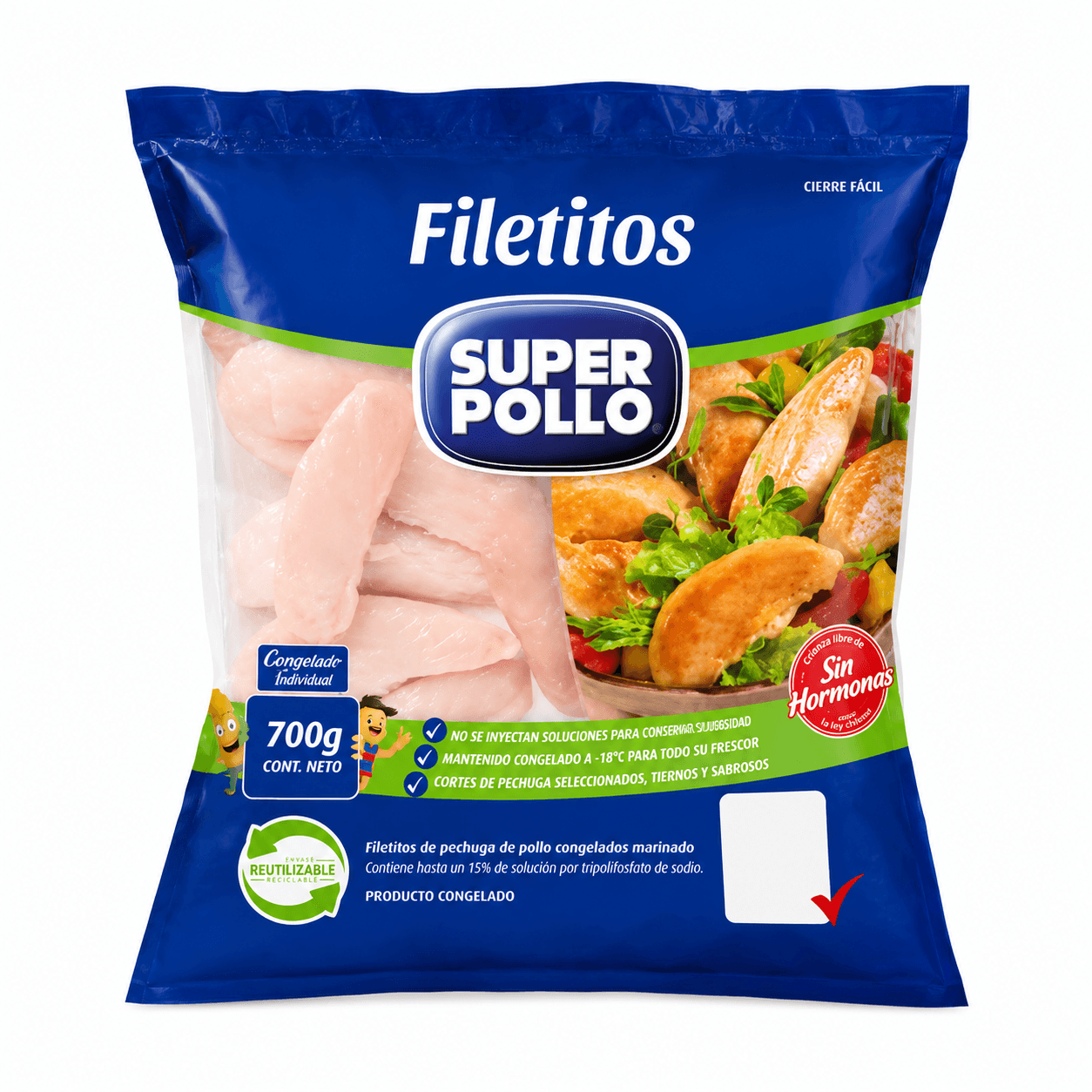 Filete Pollo Congelado Super Pollo 700 G